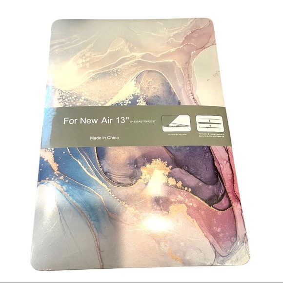 MacBook Air 13 Plastic Colorful Marble Case - Picture 2 of 3